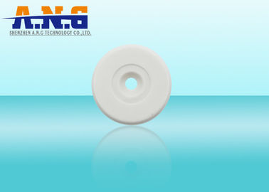 China TK4100 ABS White Round RFID Smart Key Tag For Patrol Guard Tour System supplier