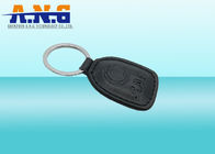 Customized CMYK Printing Leather RFID Keychain Tag Access Control
