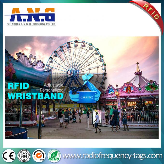 Fabric Woven UHF Rfid tags Event Wristbands Bracelet For Festival Party
