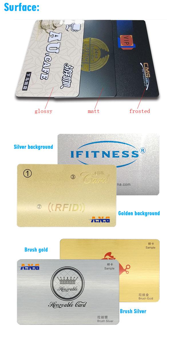 Customize laser PVC RFID smart card / gift rfid business cards programming