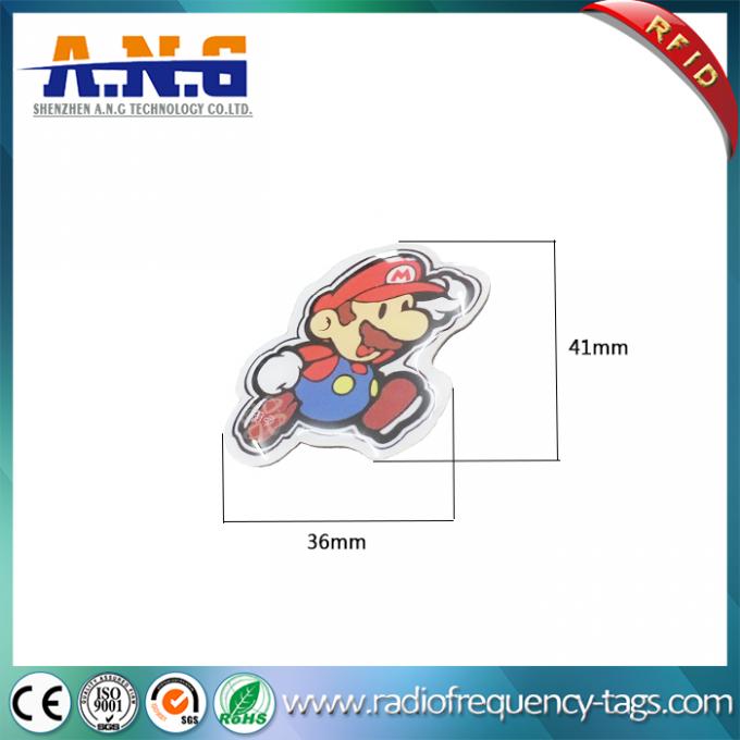 UHF dampproof Durable Rfid Epoxy Tag For Event Tickets , Cartoon Character