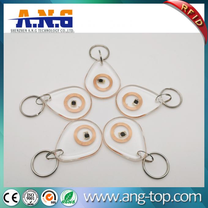 125kHz Transparent RFID Key Tag Low Frequency ID Card for Access Control