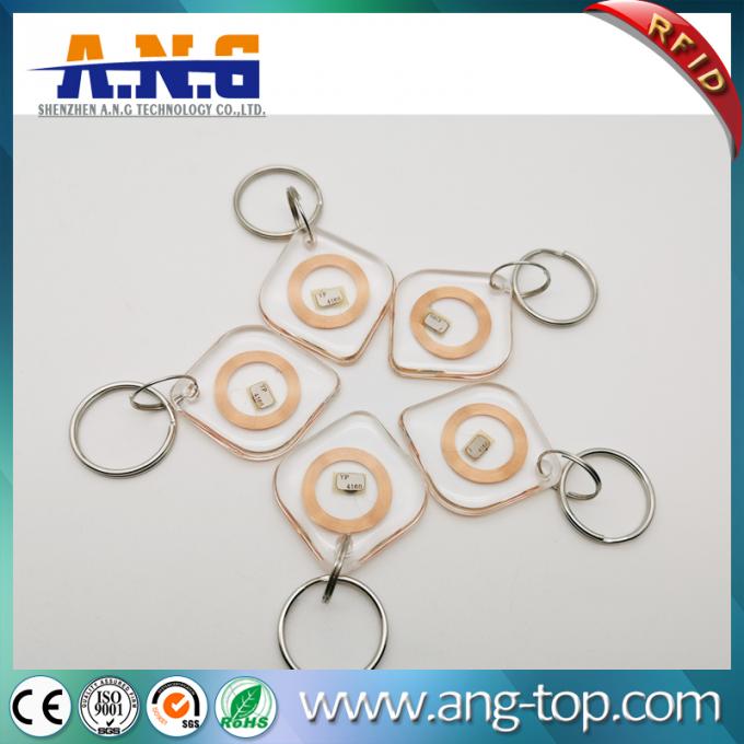 125kHz Transparent RFID Key Tag Low Frequency ID Card for Access Control