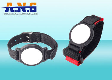 China Nylon rfid wrist band , rfid concert wristbands / arm tag easy to take supplier
