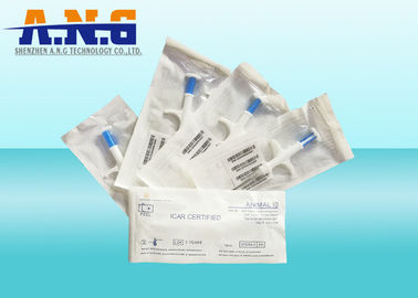 China EM4305  RFID Animal Microchip Glass Tag with Disposable Syringe supplier