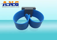 Contactless Rfid Silicone Slap Bracelet / Waterproof Custom Slap Wristbands