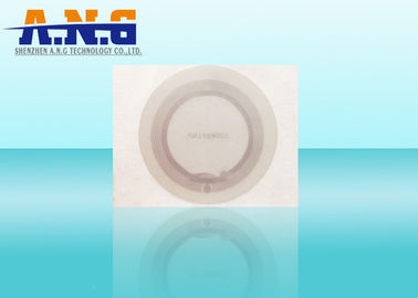 213 Paper 13.56 Mhz Rfid Tags Round Sticker With Glue 50*50mm