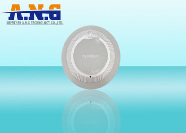 213 Paper 13.56 Mhz Rfid Tags Round Sticker With Glue 50*50mm
