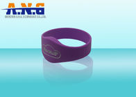 Waterproof Oval Rfid Silicone Bracelets For Individual Tickets In Amusement Park