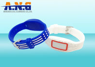 13.56MHz LED Light blue custom slap wristbands For Water parks
