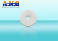 TK4100 ABS White Round RFID Smart Key Tag For Patrol Guard Tour System