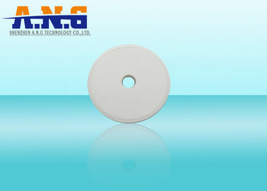 TK4100 ABS White Round RFID Smart Key Tag For Patrol Guard Tour System