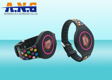 Colorful Silicone Rfid Wristbands / Rubber rfid bracelet for events access control