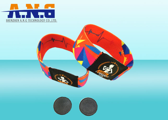 Soft Waterproof Fabric Elastic RFID Wristband NFC Bracelet for Waterpark