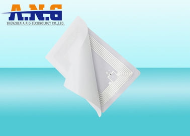 PVC HF RFID TAGS / 216 86*54MM rectangle White Film Face Stickers
