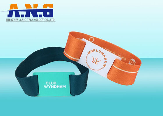 Durable Waterproof NFC Bracelet Fabric Elastic RFID Wristband for Hotel Resorts Cruises