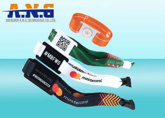 Durable Waterproof NFC Bracelet Fabric Elastic RFID Wristband for Hotel Resorts Cruises