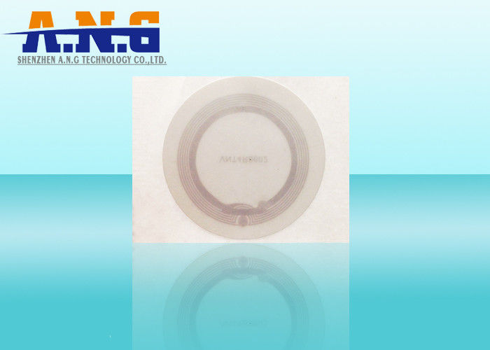 213 Paper 13.56 Mhz Rfid Tags Round Sticker With Glue 50*50mm