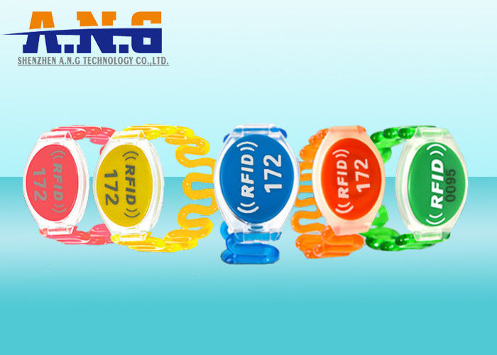 High Temperature Resisted Plastic RFID  SPA Wristband for Access Control