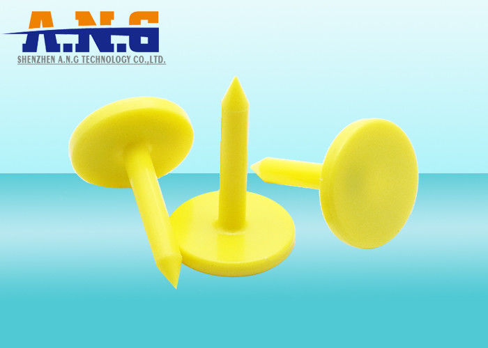 Yellow Long Range UHF ABS RFID Nail Tag For Tree Tracking,moisture resistance