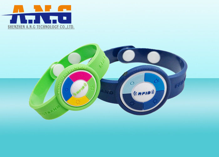 Adjustable NFC Ultralight Chip Rfid Wristbands Silicone For Theme Park