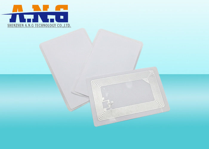 PVC HF RFID TAGS / 216 86*54MM rectangle White Film Face Stickers