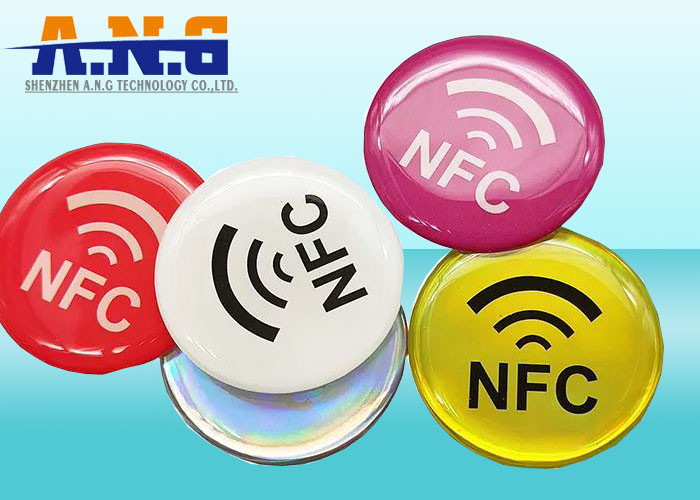 Round Anti Metal NFC Tag Social Media NFC Sticker Share Contact Info