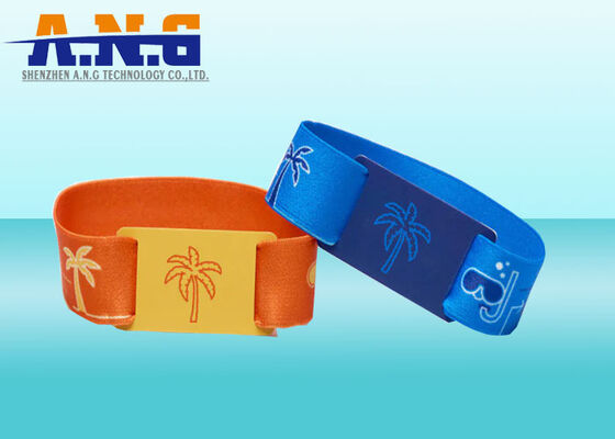 Durable Waterproof NFC Bracelet Fabric Elastic RFID Wristband for Hotel Resorts Cruises