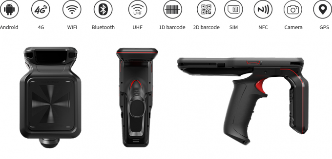 Android 10.0 PDA RFID UHF Reader Handheld POS Terminal IP65 Barcode Scanner